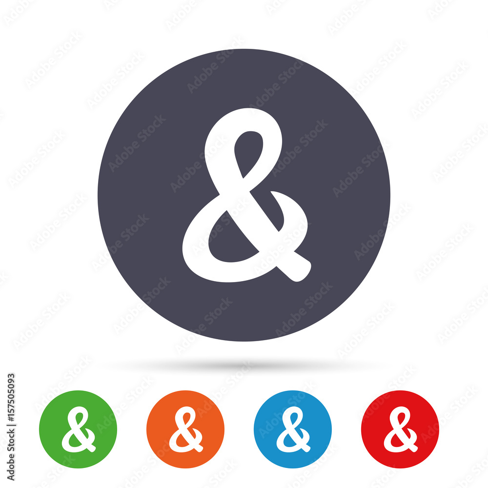 Ampersand sign icon. Logical operator AND. Ampersand sign icon. Logical operator AND.