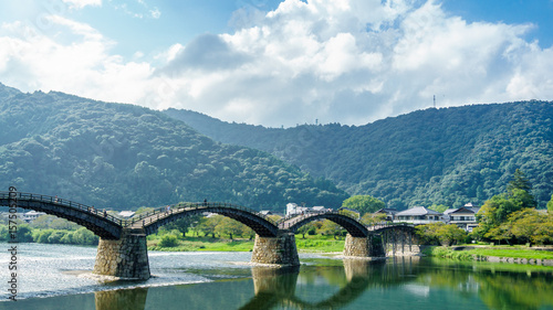 View Of Kintai Bridge In Iwakuni, Japan.