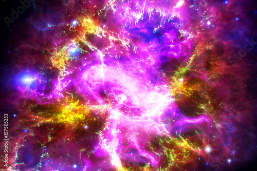 Nebula and Galaxy - Elements of this Image Furnished by NASA