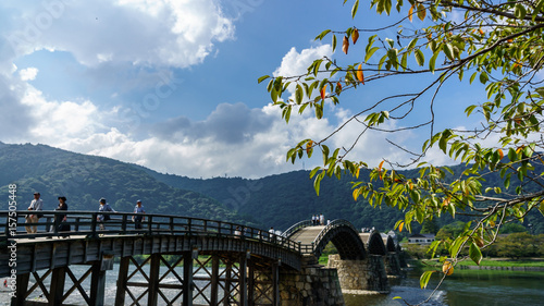 View Of Kintai Bridge In Iwakuni, Japan. photo