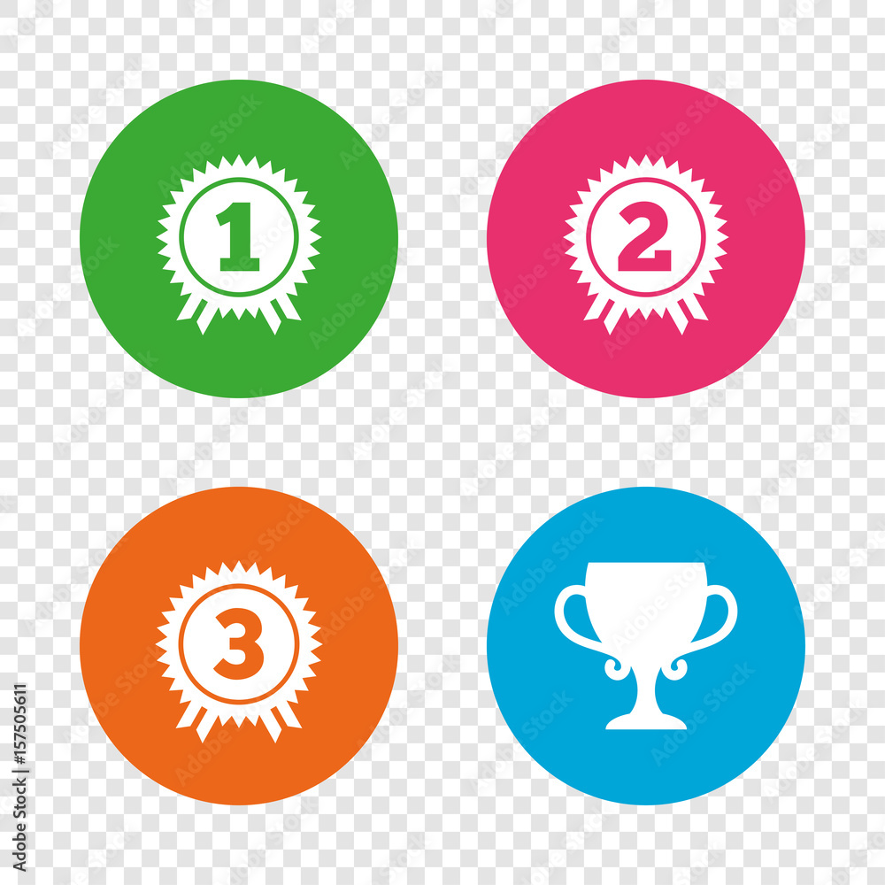 First, second and third place icons. Award medal. Stock Vector | Adobe ...