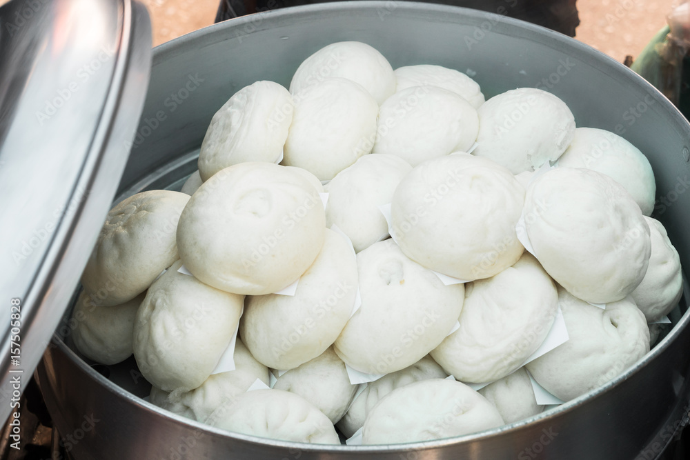 Chinese steamed stuff bun, dumpling bun. Chinese steamed stuff bun, dumpling bun.