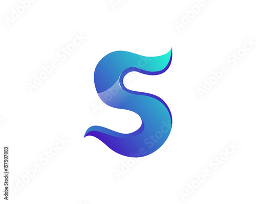 Modern Elegant Ice S Alphabet Symbol Suitable For Technology Logo, Infographics, Print, Digital, Logo, Icon, Apps, T-Shirts and Other Marketing Material Purpose.