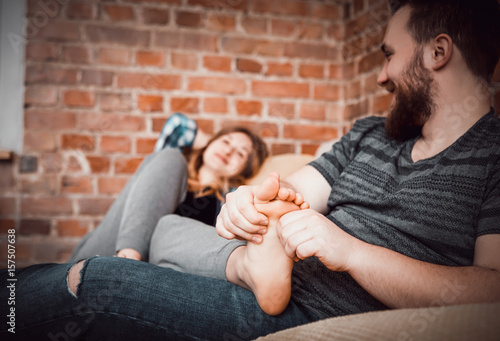 Woman's foot massage.