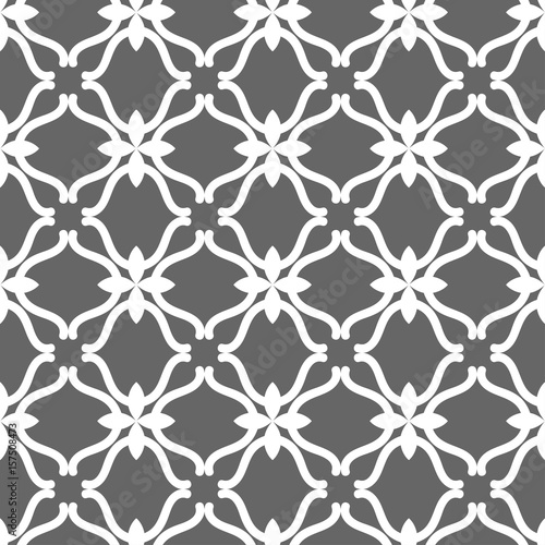 Grey ornamental seamless wallpaper pattern  vector illustration