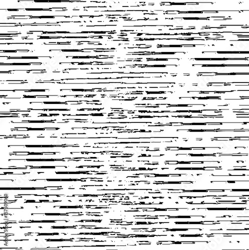 Black grunge stripped horizontal pattern. Vector seamless