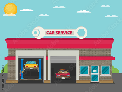 Vector Car Service flat.