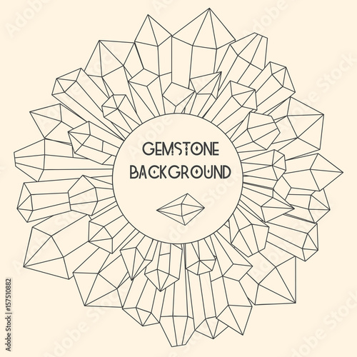 Round frame with crystal splash