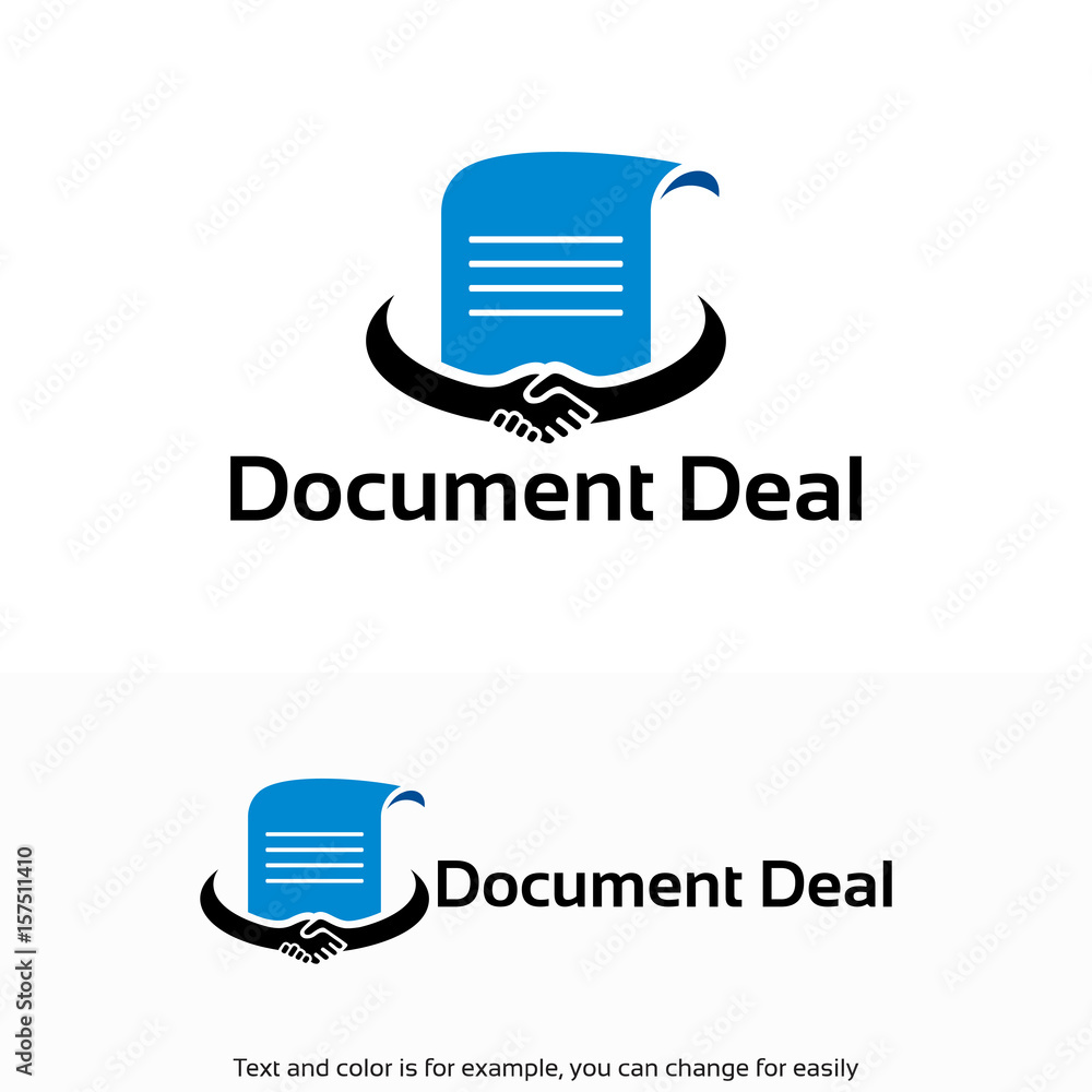 Document Deal logo concept Template designs
