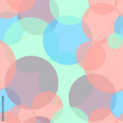 Abstract seamless pattern with colorful circles. Vector illustration.