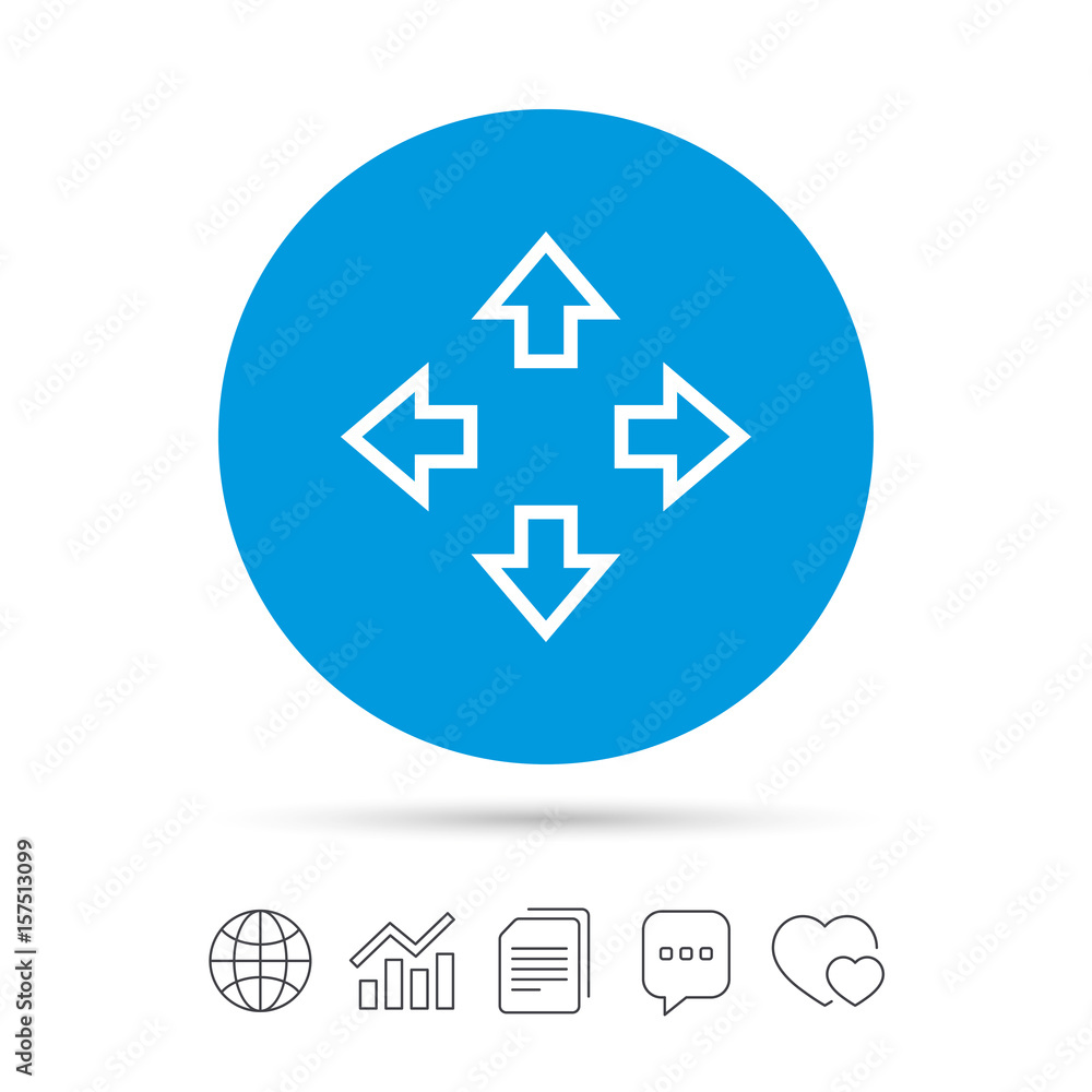Fullscreen sign icon. Arrows symbol. Fullscreen sign icon. Arrows symbol.