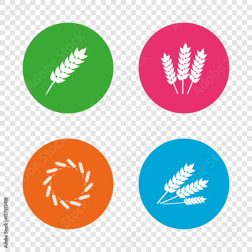 Agricultural icons. Gluten free symbols.