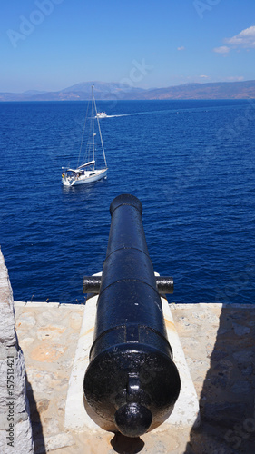 Photo of picturesque island of Hydra on a spring morning, Saronic Gulf, Greece photo