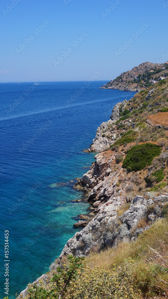 Photo of picturesque island of Hydra on a spring morning, Saronic Gulf, Greece Photo of picturesque island of Hydra on a spring morning, Saronic Gulf, Greece