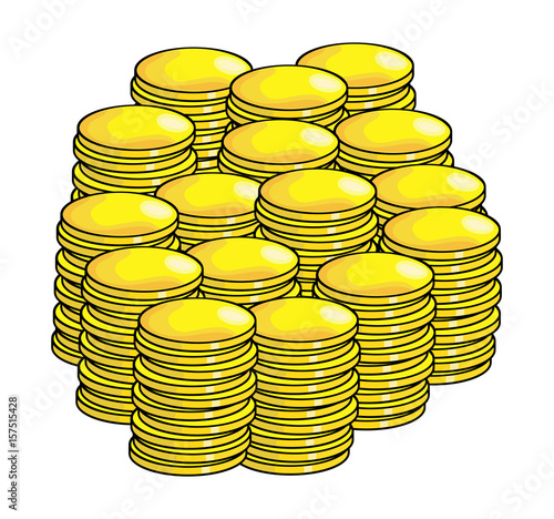 cartoon coin vector symbol icon design.
