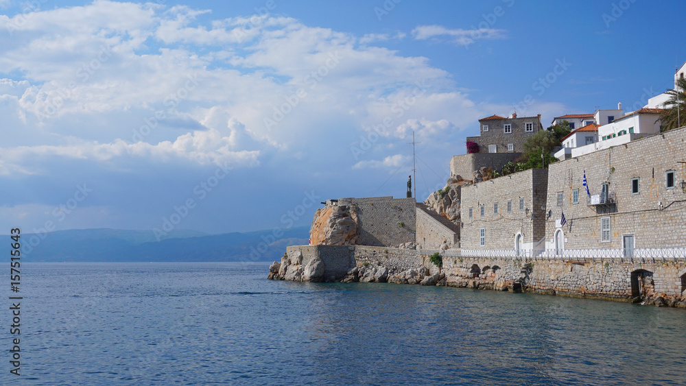 Photo of picturesque island of Hydra on a spring morning, Saronic Gulf, Greece Photo of picturesque island of Hydra on a spring morning, Saronic Gulf, Greece