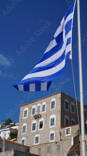 Photo of picturesque island of Hydra on a spring morning, Saronic Gulf, Greece photo