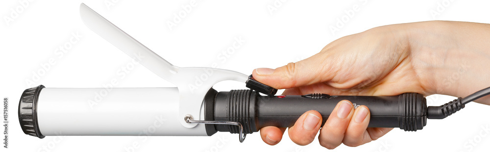 Barber Hand holdinr curling hair Barber Hand holdinr curling hair