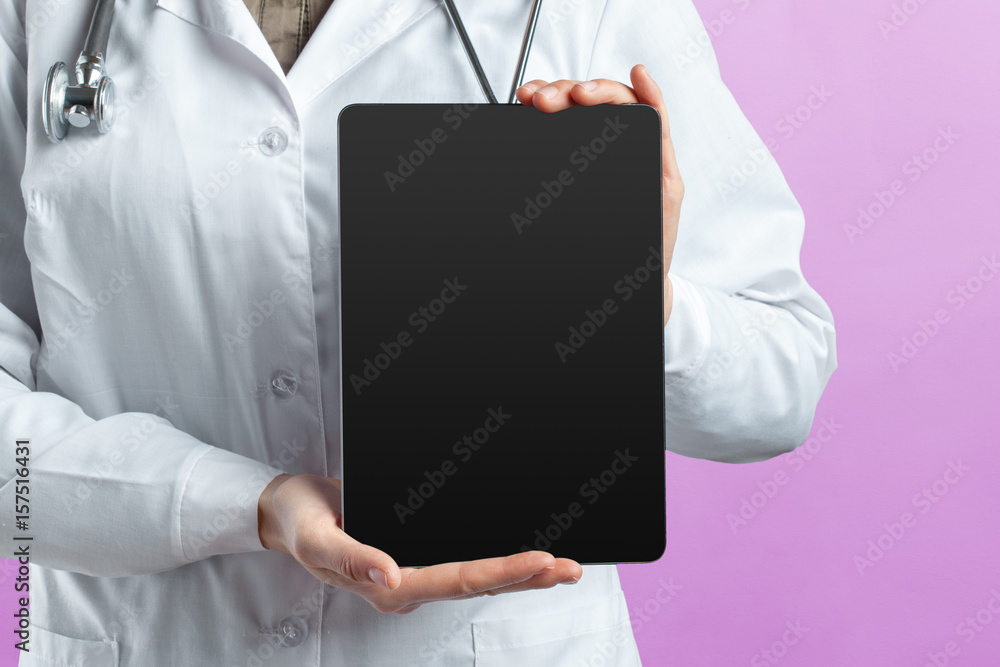 computer tablet in the hands of doctor computer tablet in the hands of doctor