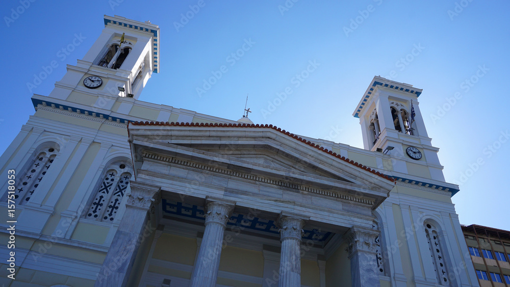 Photo of Agios Nikolaos picturesque church in port of Peiraeus, Attica, Greece