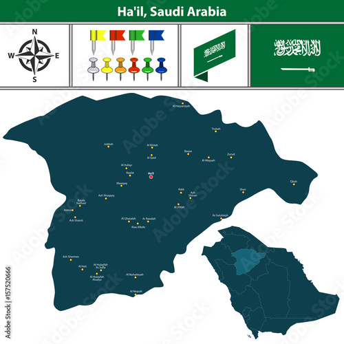 Map of Hail, Saudi Arabia