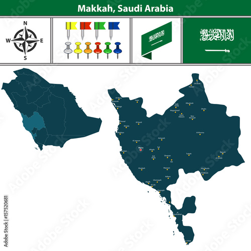 Map of Makkah, Saudi Arabia