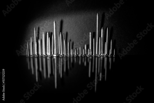Abstract New York City from screws