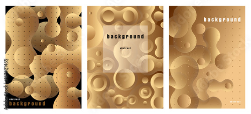 Abstract geometric backgrounds set.