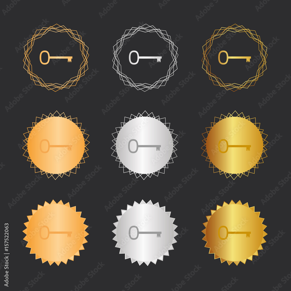 Schlüssel retro - Bronze, Silber, Gold Medaillen Schlüssel retro - Bronze, Silber, Gold Medaillen