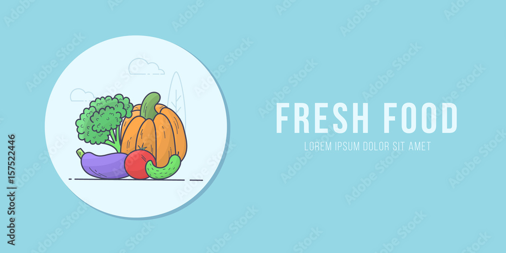 Fototapeta premium Set of vegetables