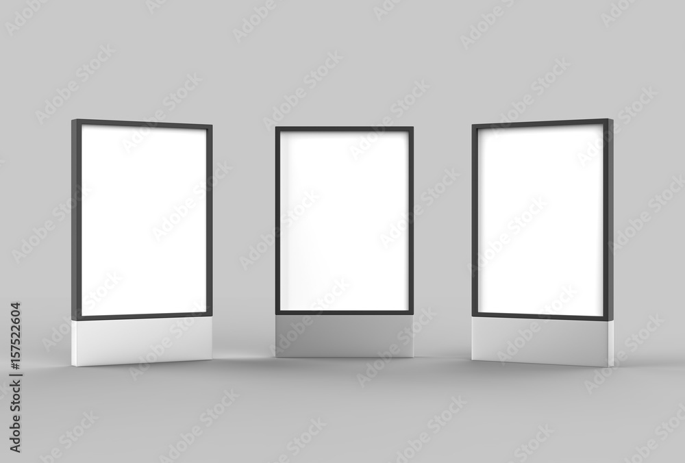 Mock up of blank advertising billboard. 3D illustrating. Mock up of blank advertising billboard. 3D illustrating.