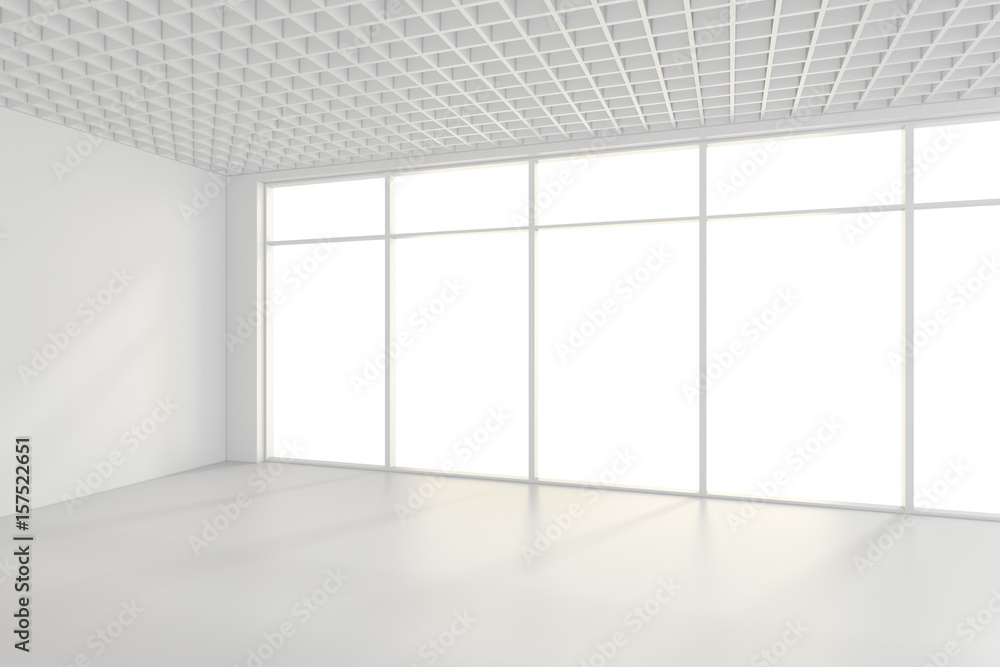 Empty white room interior office. 3d rendering. Empty white room interior office. 3d rendering.