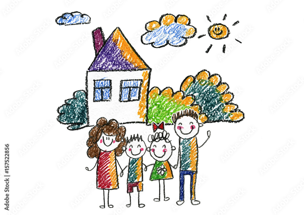 Kids drawing Happy family Mother, father, sister, brother Happy mom and dad with son and daughter Family house Children illustration with happy couple, kids, parents, house Home for my family Chalk Kids drawing Happy family Mother, father, sister, brother Happy mom and dad with son and daughter Family house Children illustration with happy couple, kids, parents, house Home for my family Chalk