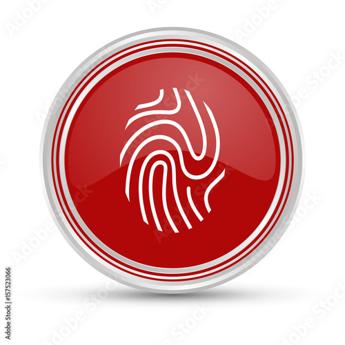 Roter Button - Fingerabdruck
