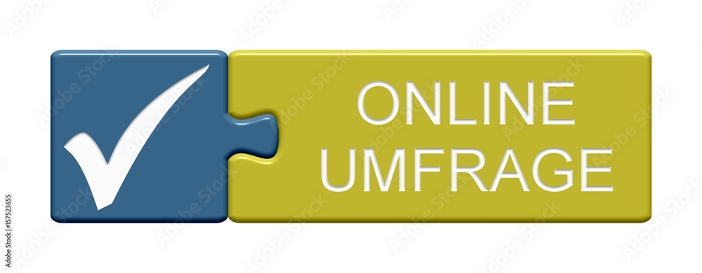 Puzzle Button zeigt Online Umfrage Puzzle Button zeigt Online Umfrage
