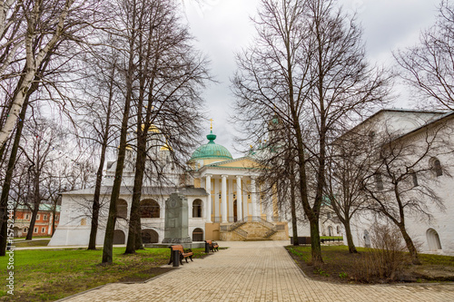 YAROSLAVL, RUSSIA - APRIL 27, 2017: The Holy Transfiguration Monastery. Built in the beginning of the 13th century. The Monument of history and culture 