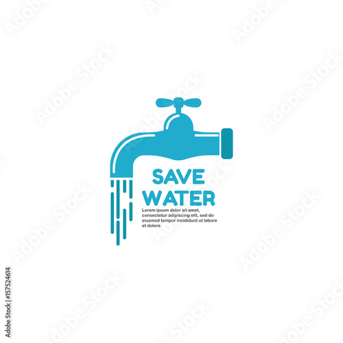 Vector illustration of water conservation