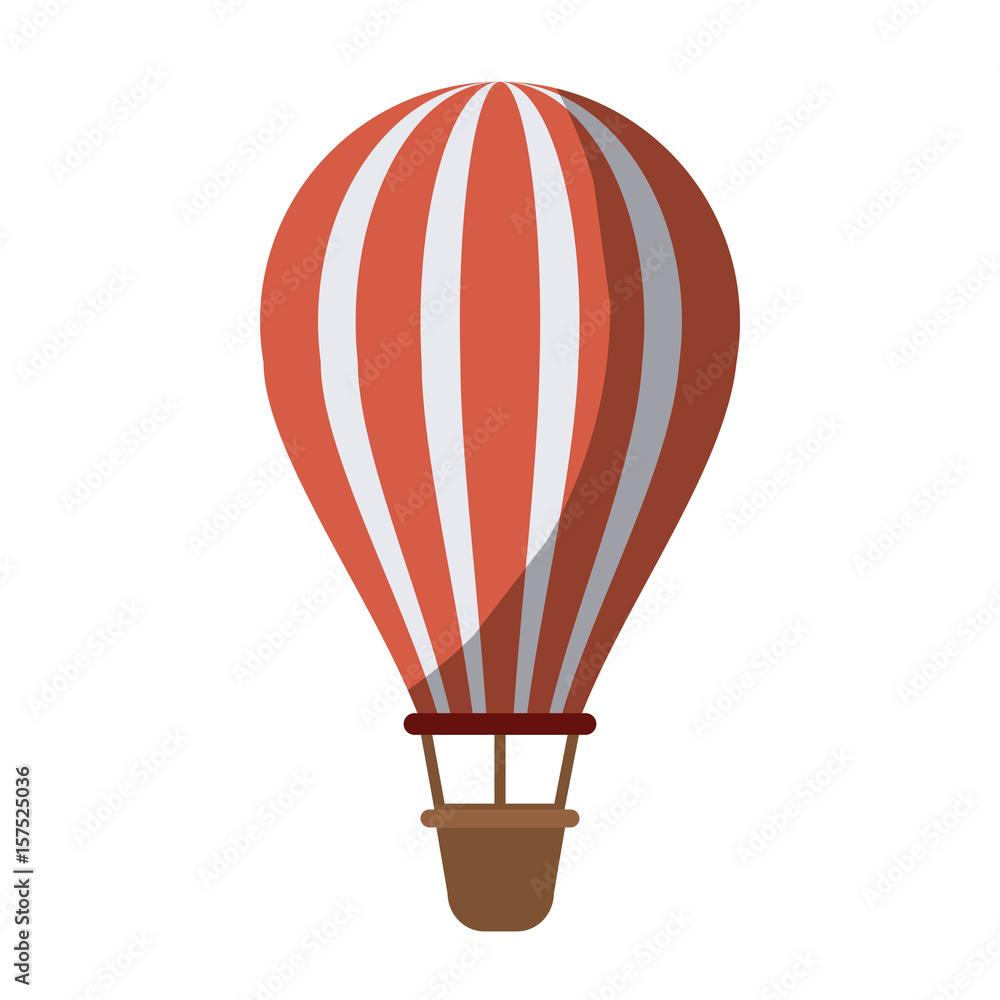 Fototapeta premium colorful silhouette of hot air balloon without contour and shading vector illustration
