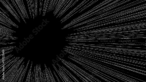 【漫画・アニメ風効果】集中線(中心：左寄り)／アルファ・白／ループ