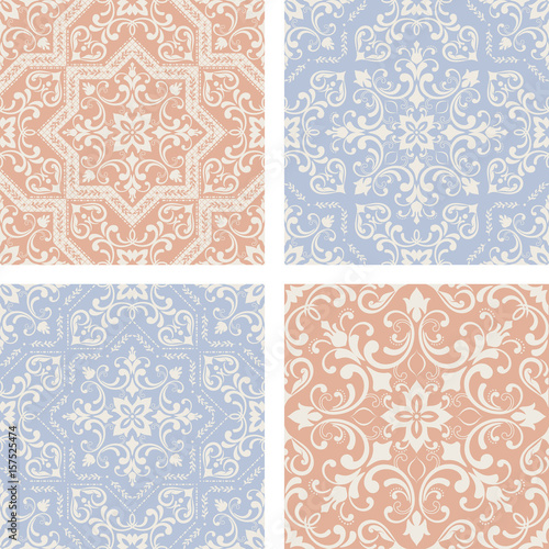 Seamless Vintage Background Collection - Victorian Tile in vector.