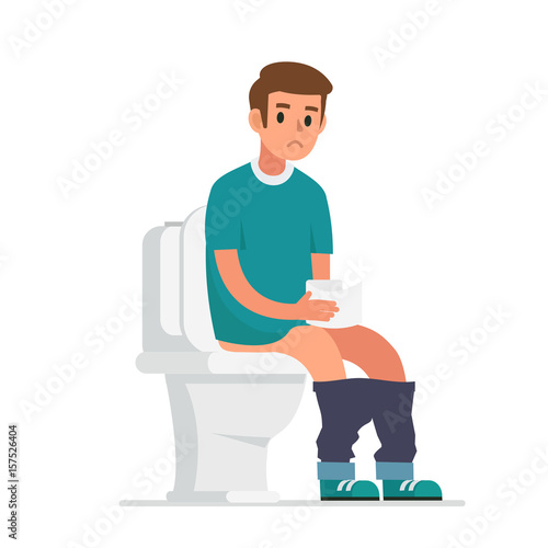 man on toilet