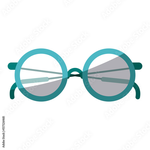 colorful silhouette of glasses icon without contour and shading vector illustration