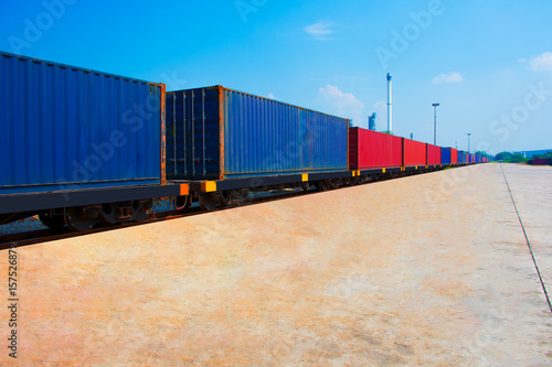 container with train .