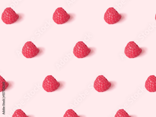 Raspberry pink background, berry pattern