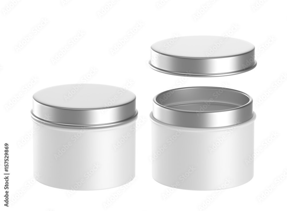 Metal box isolated on a white background, 3D rendering Metal box isolated on a white background, 3D rendering
