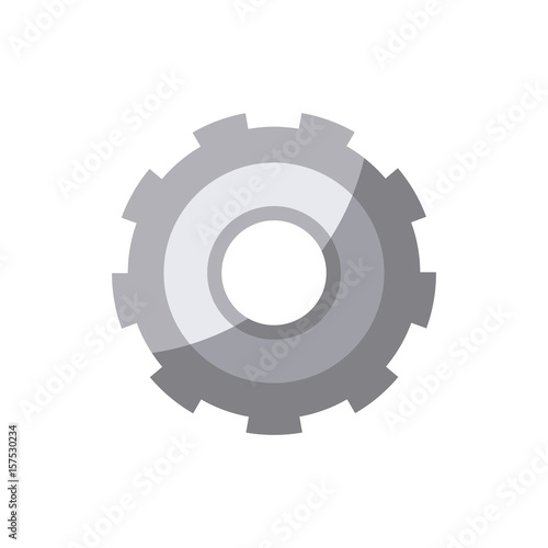 colorful silhouette of gear of wheel without contour and shading vector illustration