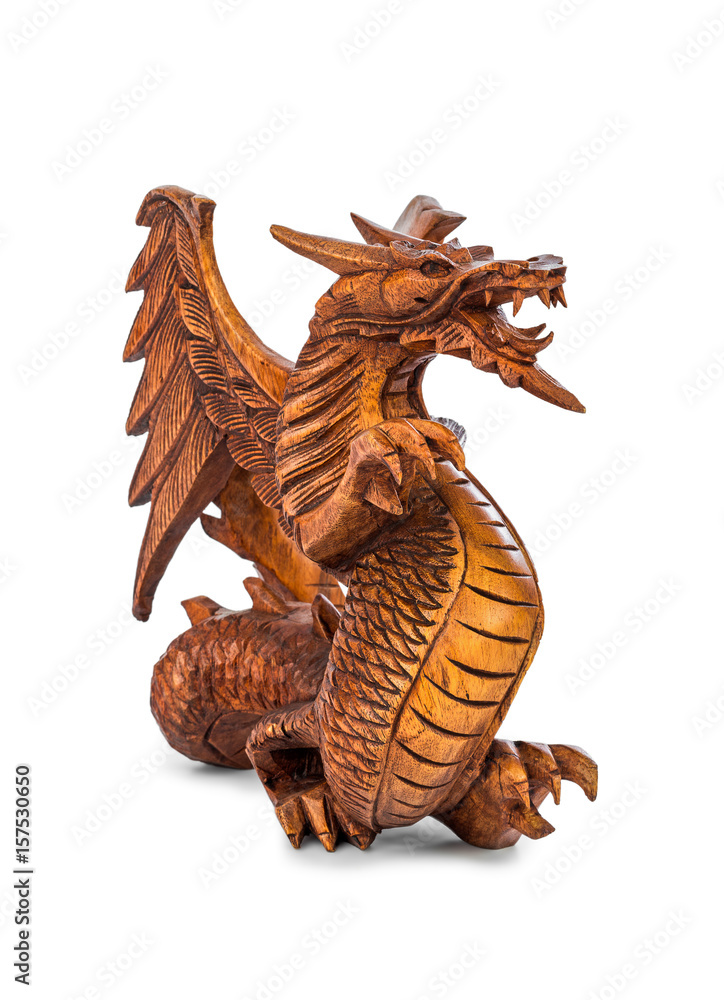 Fototapeta premium Toy wood dragon
