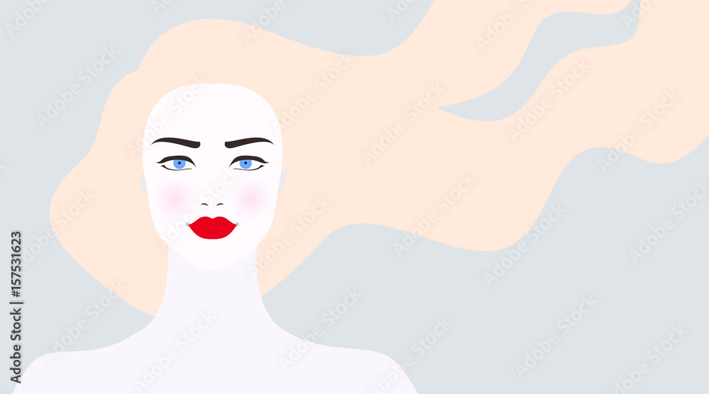 Vector illustration of blond haired woman Vector illustration of blond haired woman