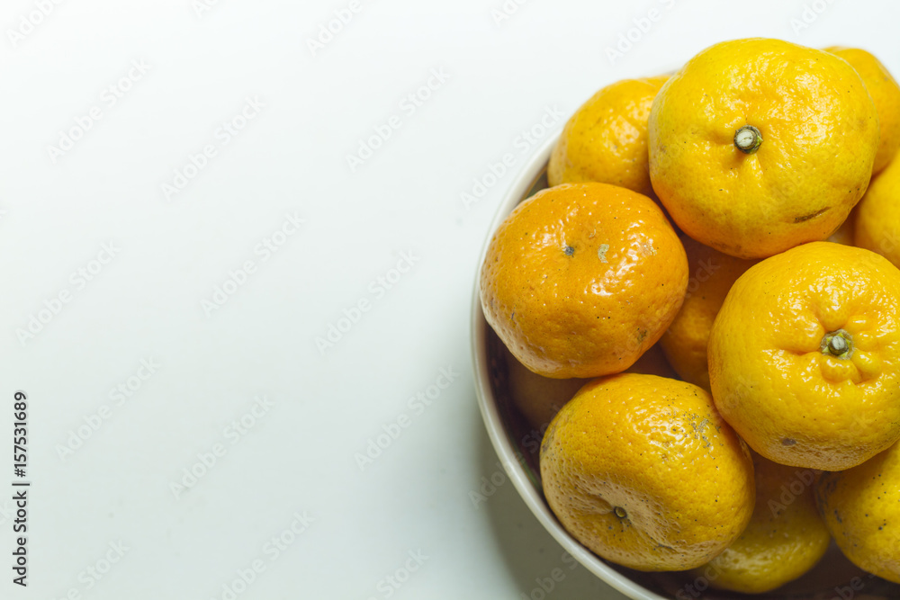 Orange on white background Orange on white background