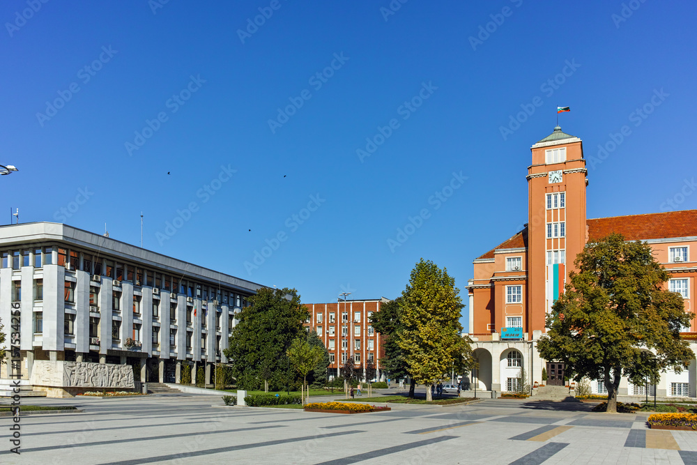 Central square in city of Pleven, Bulgaria